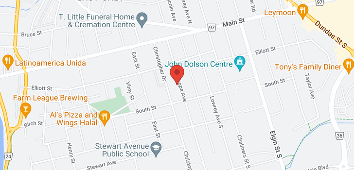 map of 30 DUDHOPE Avenue